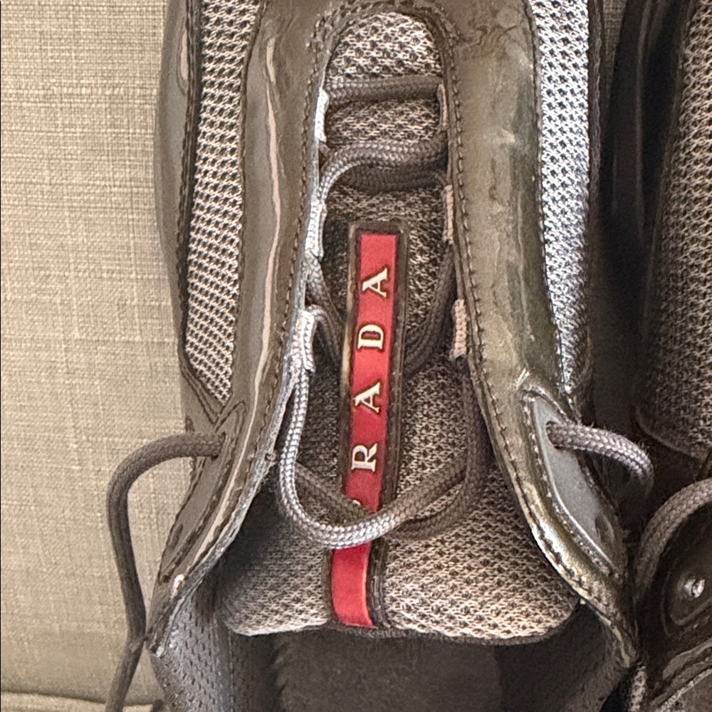 Prada Women’s America’s Cup Sneakers - Olive - Size 40/US 10 - Picture 2 of 7